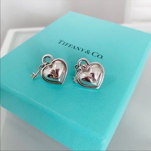 Tiffany & Co Vintage Heart Padlock Earrings